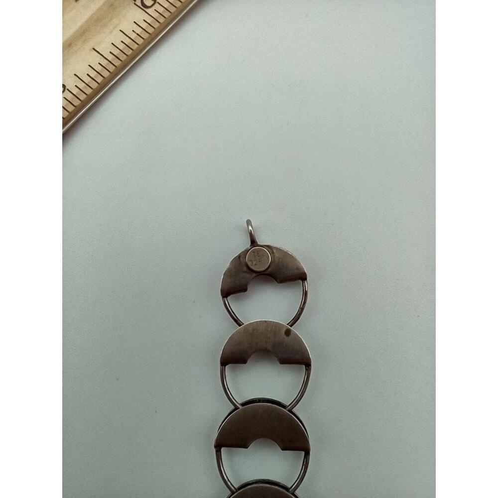 Vintage Mexican Modernist Sterling Silver Link Bracelet - Picture 3 of 6